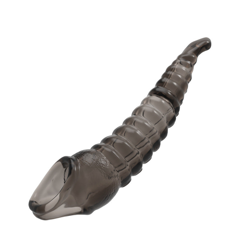 Vibrating Animal Penis Sleeve Sex Toy Reusable Special Condom - Black elephant - image 3