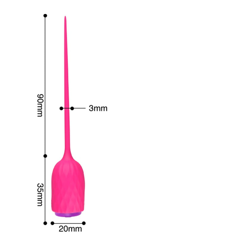 Vibrating Penis Plug Urethral Dilator Stimulate Ejaculation Delay Sounding - Pink - S - image 6