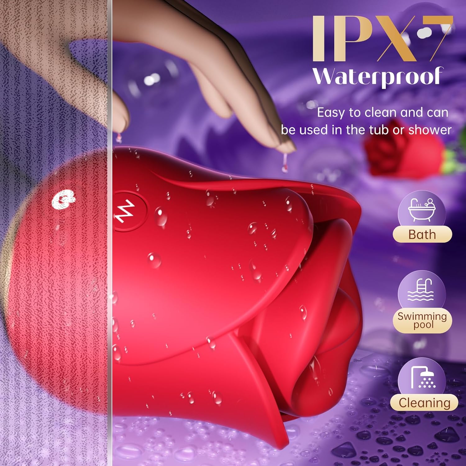 KissBloom 3-in-1 Rose Stimulator - image 2