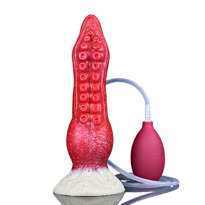 Tentacle Squirting Dildo with Suction Cup  - Red - Pro - image 9
