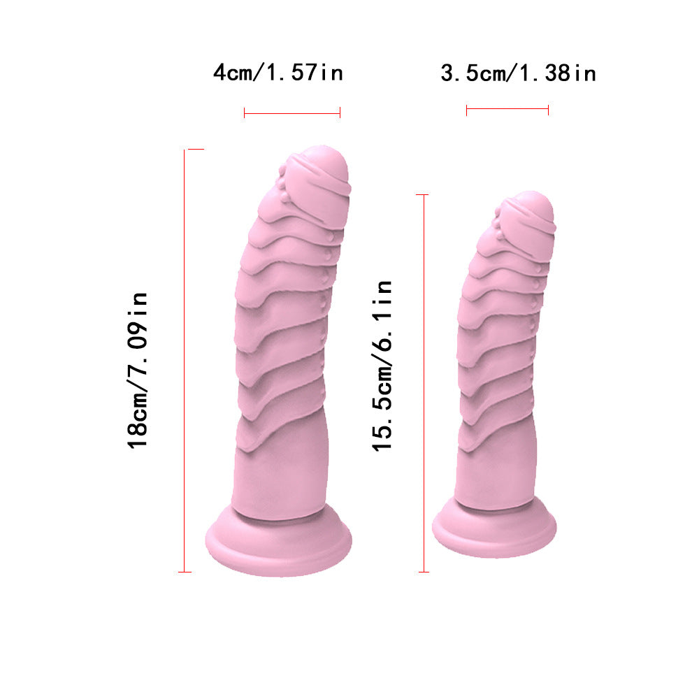 7.09 & 6.1 Dual-Sided Silicone Dildo - image 2