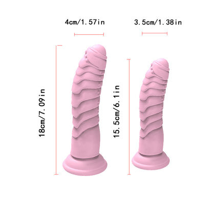 7.09 & 6.1 Dual-Sided Silicone Dildo - image 2