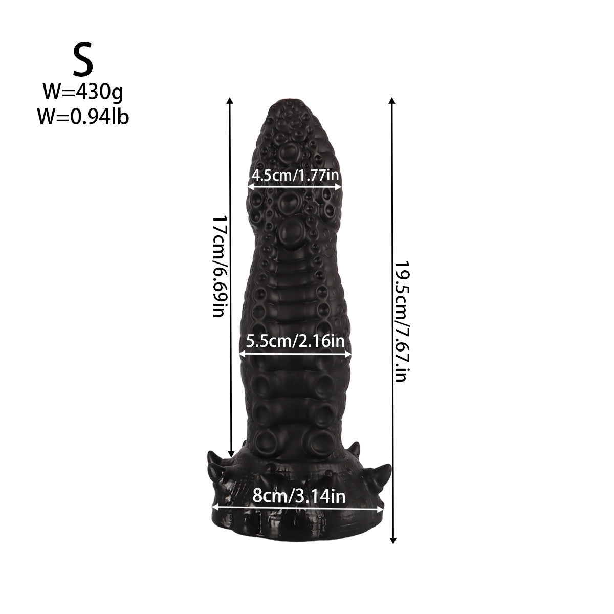 Eldritch Horror Silicone Dildo - Black - S - image 1