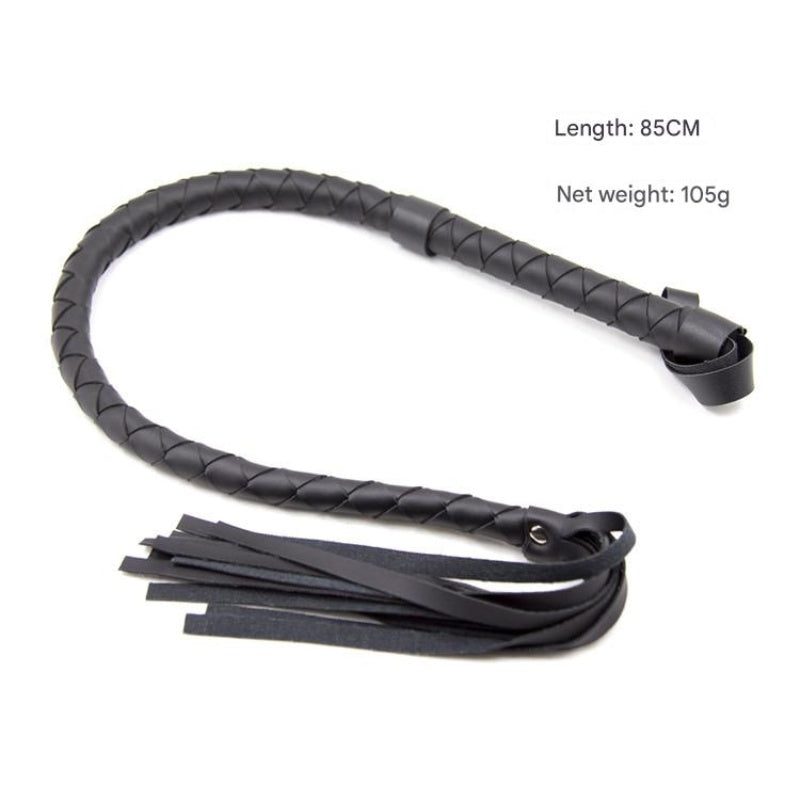 Horse Whip Braided PU Leather Whip Riding Crop and Whips - 85CM - image 2