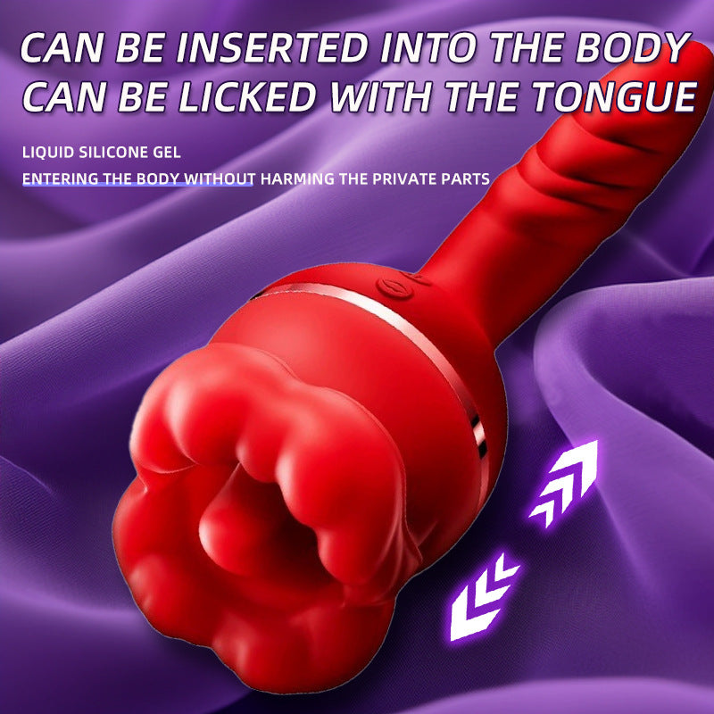 3in1 Big Mouth Rose Dildo - image 6