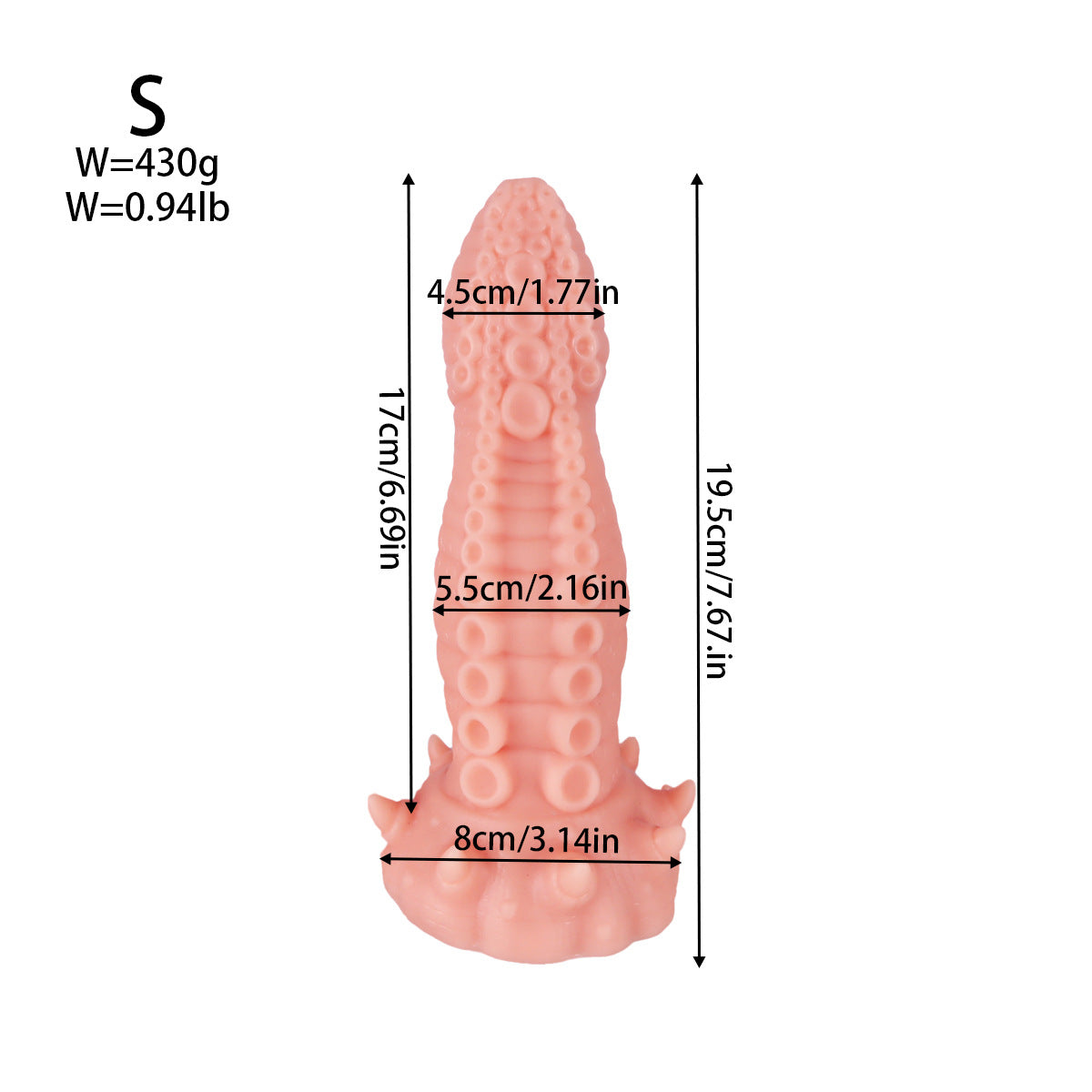 Eldritch Horror Silicone Dildo - Flesh Tone - S - image 5