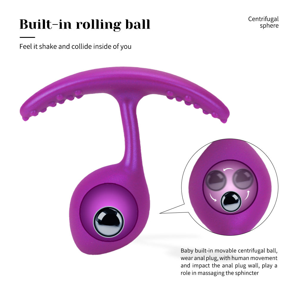 Realistic Stretch Anal Plug with Built-in Steel Balls and Stimulating Base - image 6