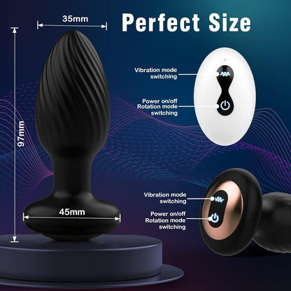 360° Rotation Prostate Vibrating Butt Plug - image 2