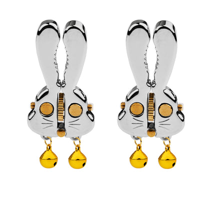 Adjustable Bunny Nipple Clamps – Sensory Play with Bells & Gear Control - SB - GB - image 3