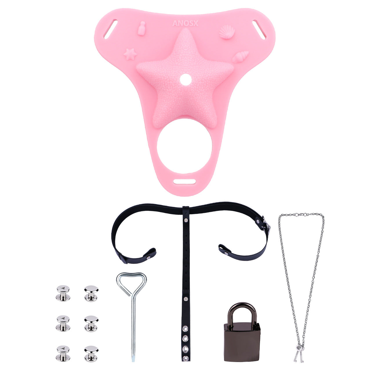 Starfish-inspired Chastity Cage - Pink - image 0