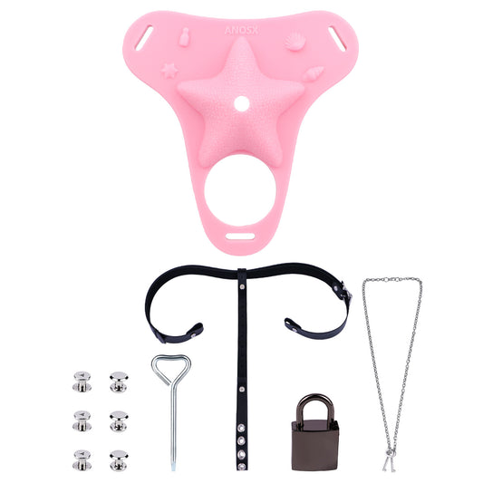 Starfish-inspired Chastity Cage - Pink - image 0
