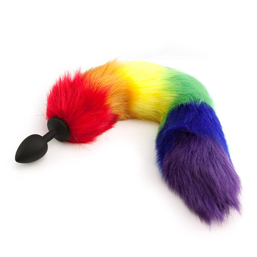 Rainbow Tail Plug Butt Plug - Large Plug - length: 3.54 inches/diameter: 1.57 inches - image 0