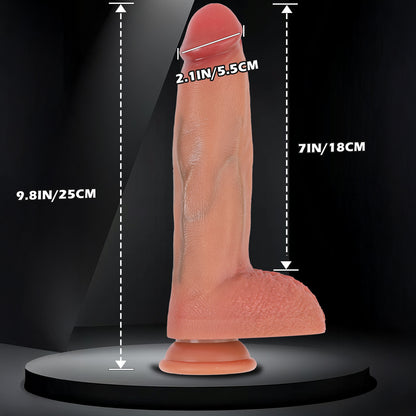 Realistic Silicone Dildo – 3 Sizes for Every Mood (5.9" / 7.8" / 9.8") - L - Nude - image 14