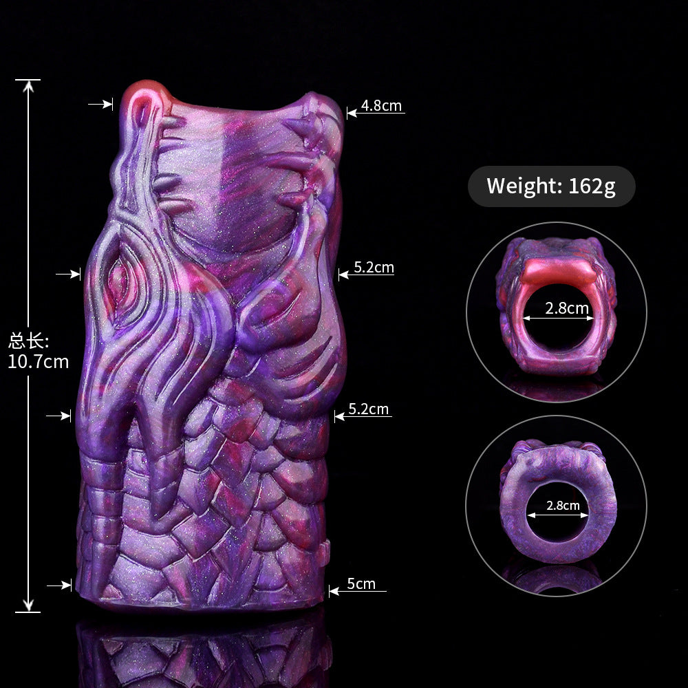 Silicone Cock Sleeve Monster Dragon Big Knot Penis Extender - I - M - image 11