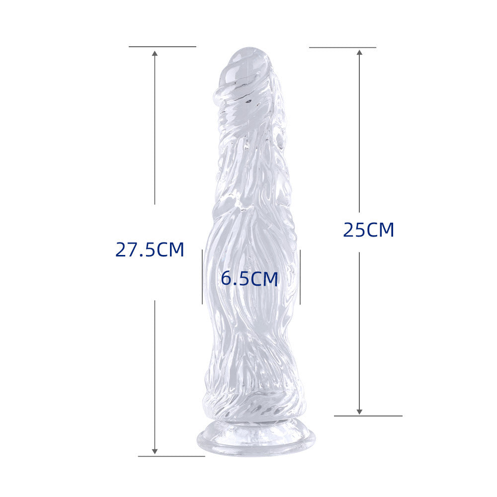 Realistic Suction Cup Dildo – Body-Safe TPE, Textured & Flexible for G-Spot & Anal Play - M - image 0