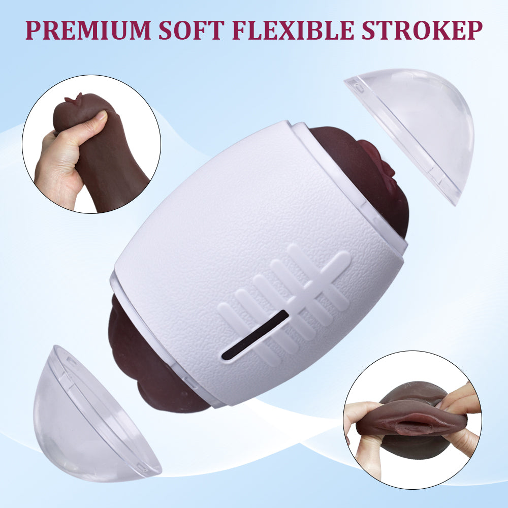 Football-Shaped Realistic Masturbator – Dual Ends for Versatile Stimulation - image 5