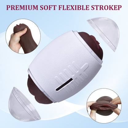 Football-Shaped Realistic Masturbator – Dual Ends for Versatile Stimulation - image 5