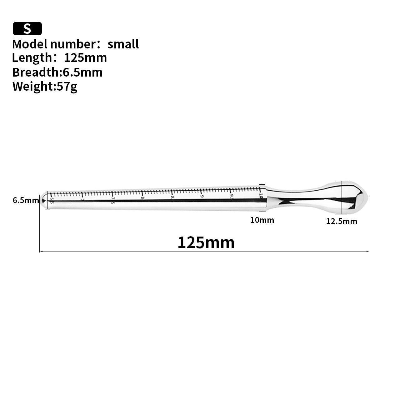 Stainless Steel Urethral Sounds With Scale Sounding Rods  - S - image 1