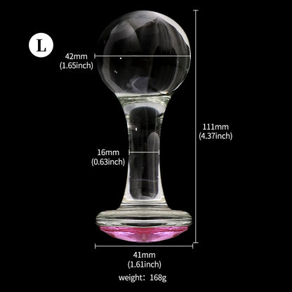 Crystalglow Glass Pleasure Anal Plug - image 7