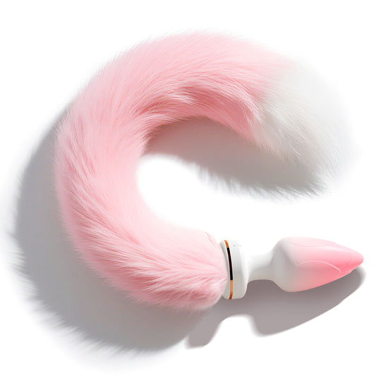 15'' Intelligent Warming Fox Tail Plug - Pink - image 0