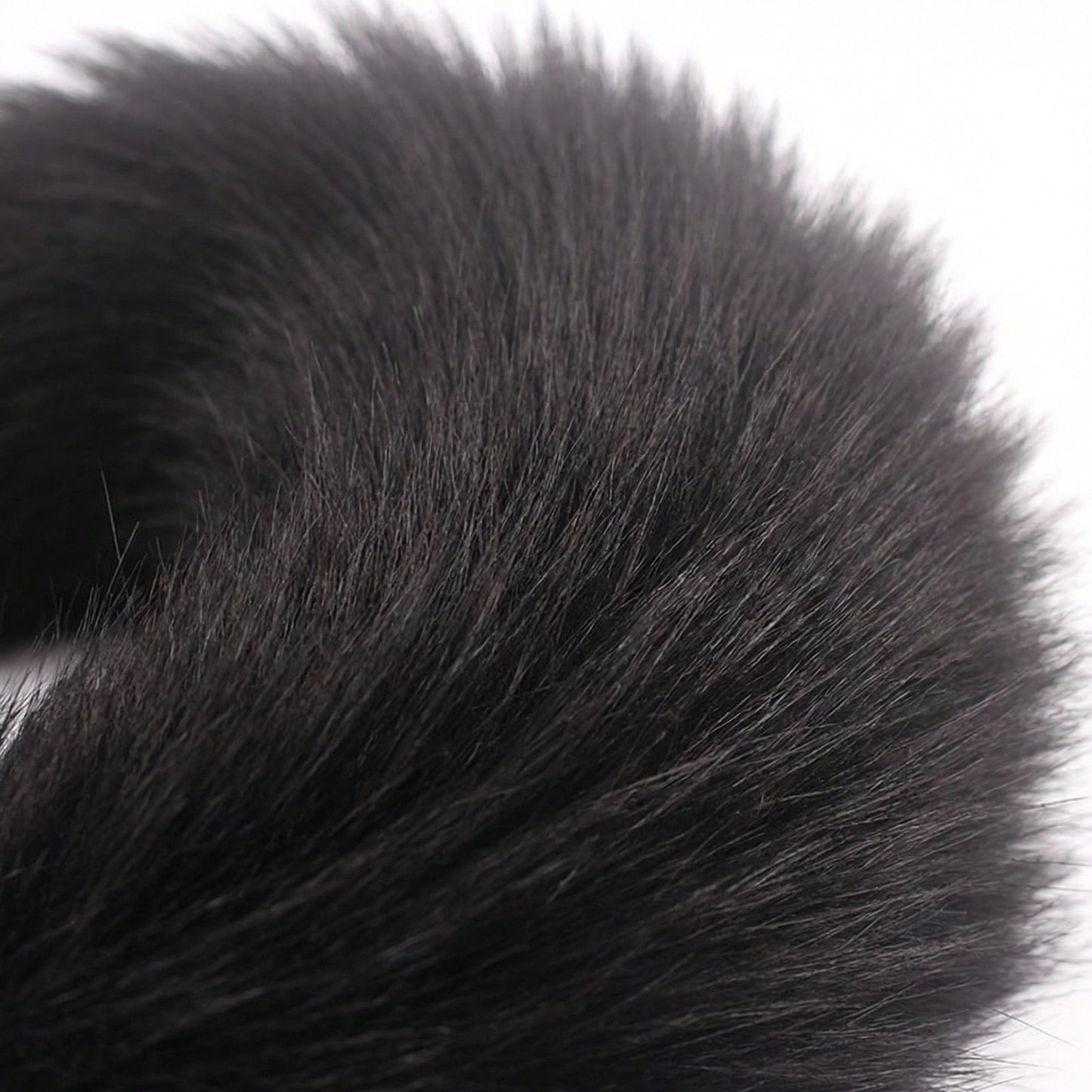 Black Fox Tail Butt Plug • 18.1 Inch Tail - image 2
