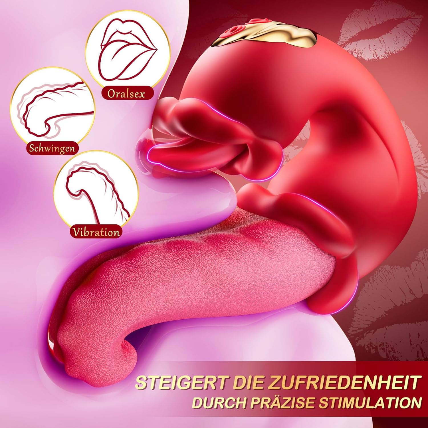 Blossom Kiss G-Spot Vibrator with Licking Sensation-Dual Pleasure - image 6