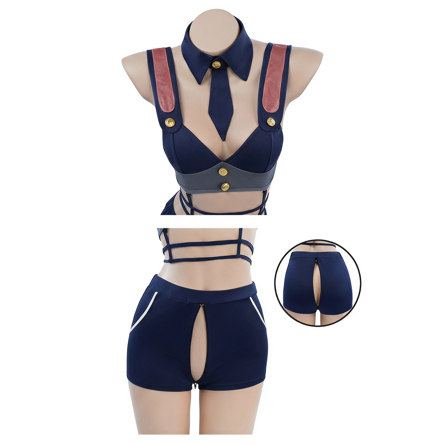 Sexy Blue Bunny Costume Set - image 2