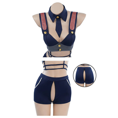 Sexy Blue Bunny Costume Set - image 2