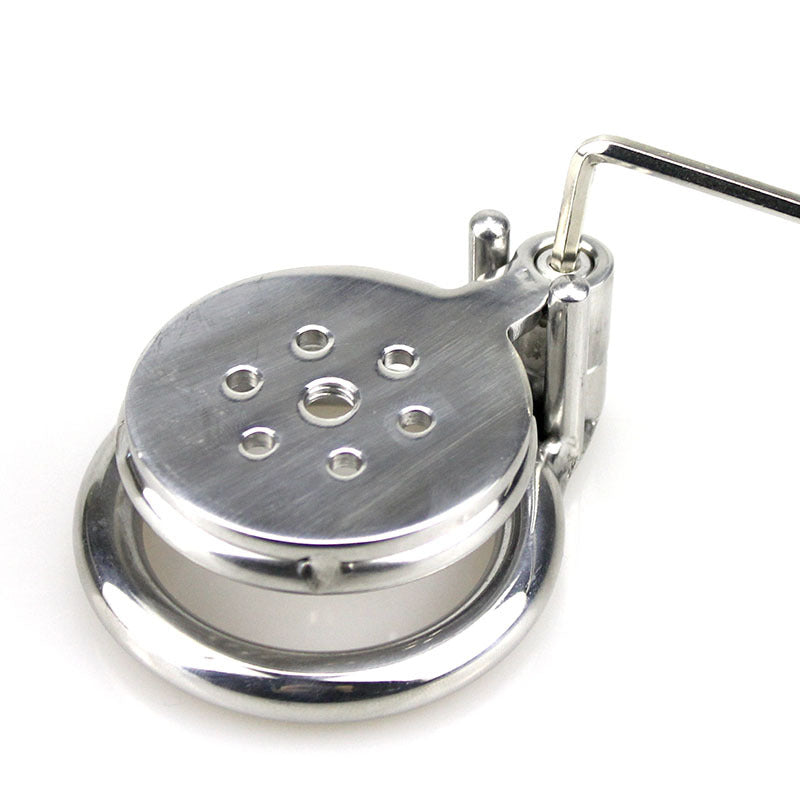Tiny Metal Chastity Device 0.62 Inches Long - L = 50mm or 1.97 inches - image 1