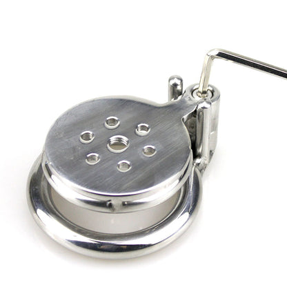 Tiny Metal Chastity Device 0.62 Inches Long - L = 50mm or 1.97 inches - image 1