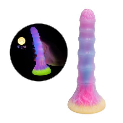 7.08'' Alien Glow In The Dark Dildo with Suction Cup - image 4