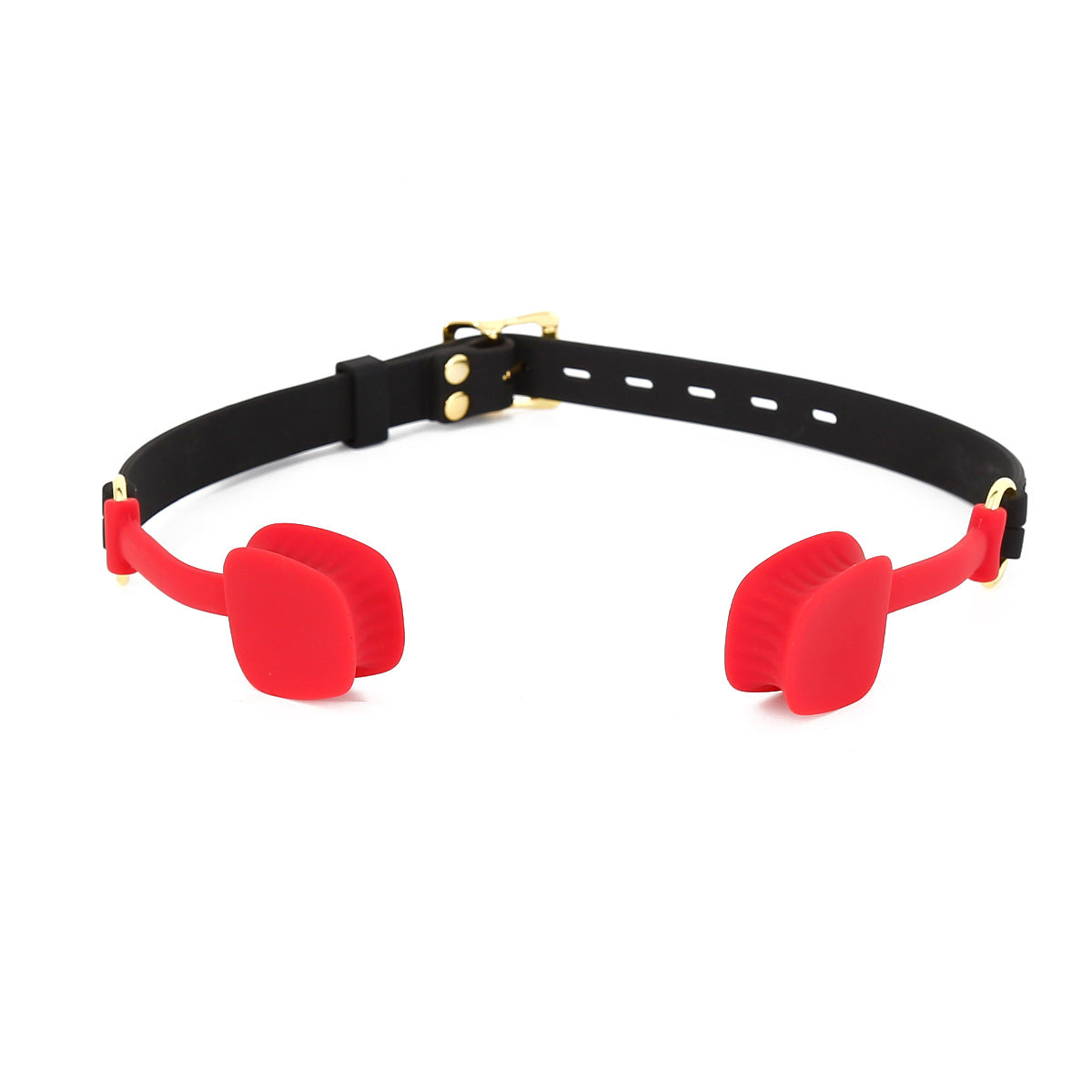 Soft Silicone Open-Mouth Gag with Adjustable Strap - image 2