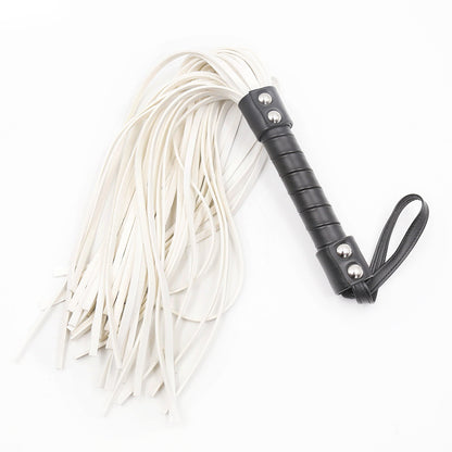 Midnight Vegan Leather Riding Crop - White - image 2