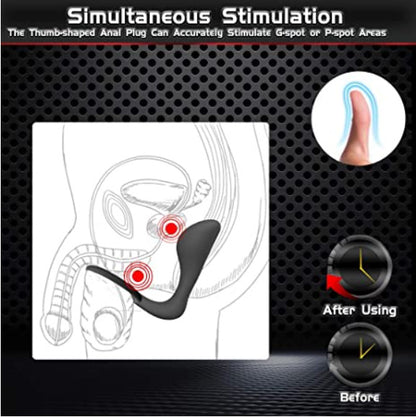 Silicone Butt Plug & Cock Ring Sex Life Enhancer - image 3