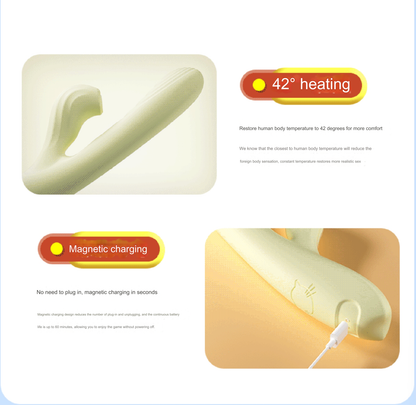 Retractable Vibrating Suction Heating Massager For Women's Masturbation - image 3