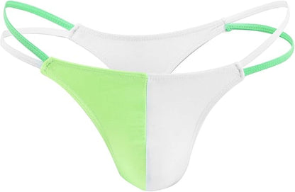 Men's Sexy Mini Thong - Green and White - image 6