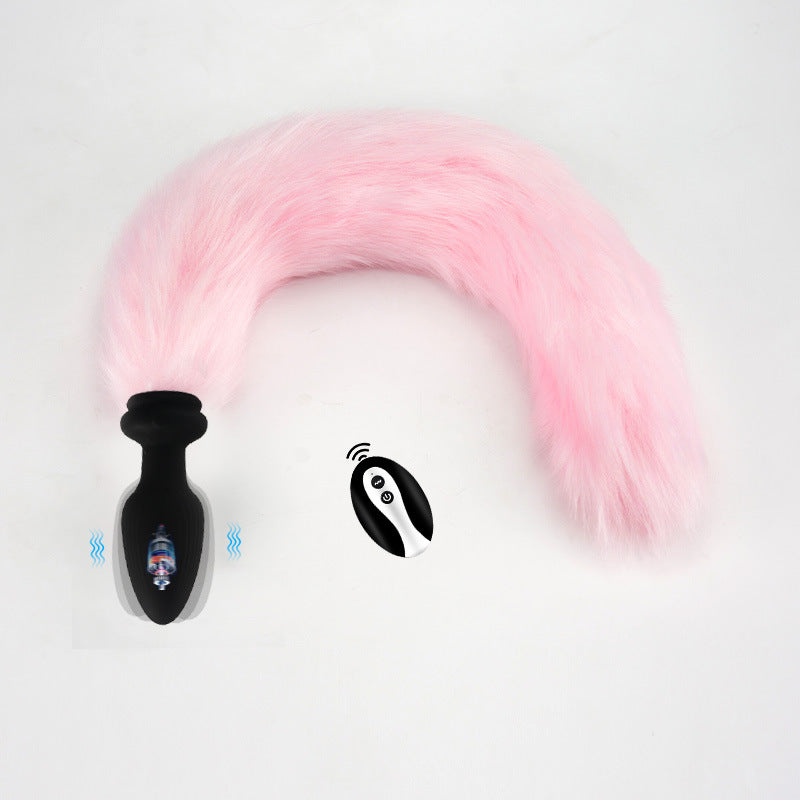 Multicolor Fox Tail Light Up Butt Plug - Pink - image 25