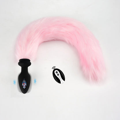 Multicolor Fox Tail Light Up Butt Plug - Pink - image 25