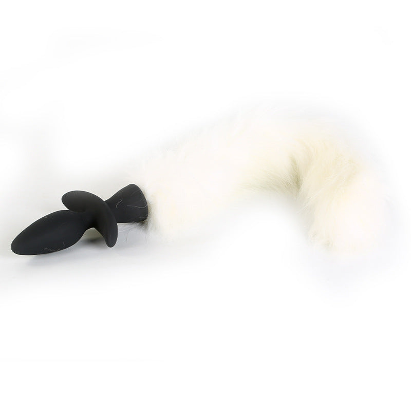 Detachable Fox Tail Silicone Anal Plug - White Foxtail - image 7