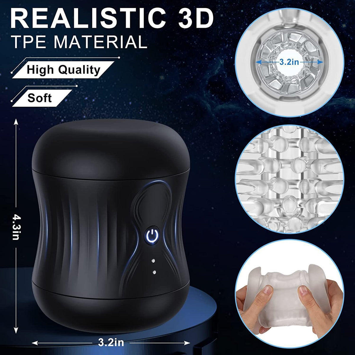 Electric Pocket Masturbator With 10 Vibration - image 4