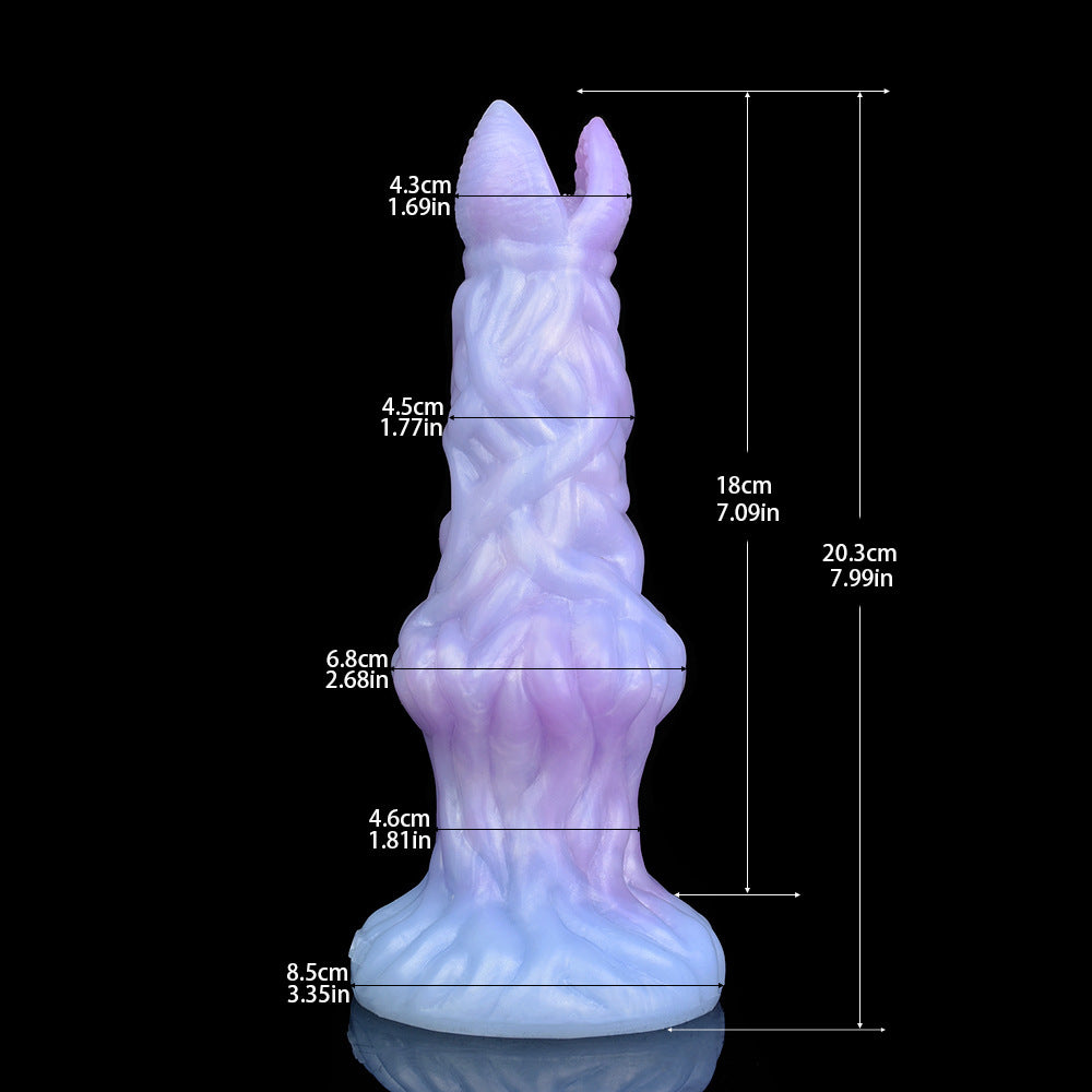 8 Inch Blue Alien Egg-Laying Dildo Silicone Ovipositor Sex Toy - image 2