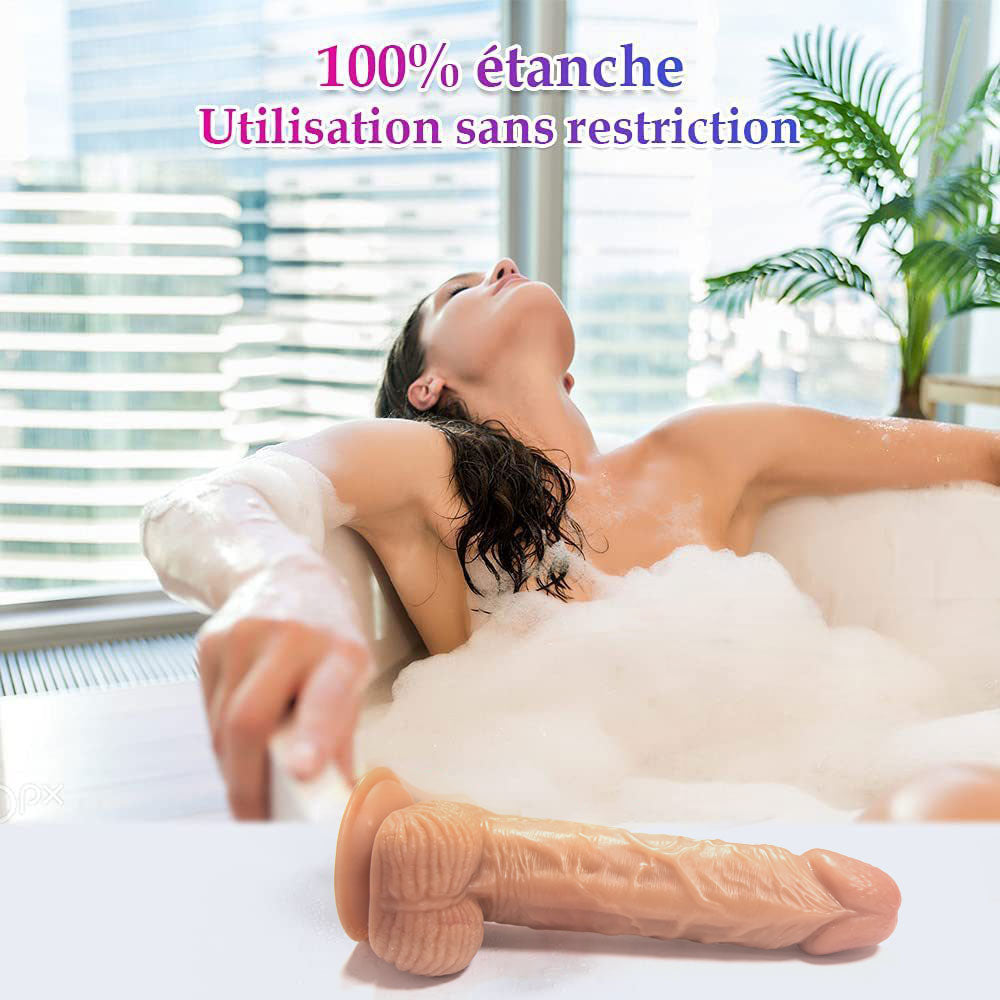 Premium Lifelike Dildo with Veins & Suction Cup – Hands-Free - Flesh - tone - image 3