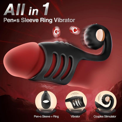 Ocean Pulse Duo – Seahorse-Inspired Vibrating Couples Ring - image 3