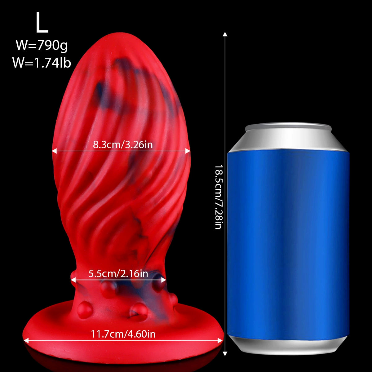 New Red Dragon Egg Anal Plug  - L - image 1