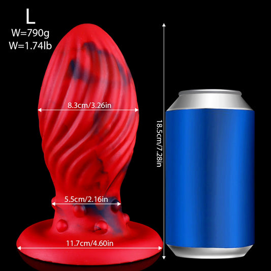 New Red Dragon Egg Anal Plug  - L - image 1
