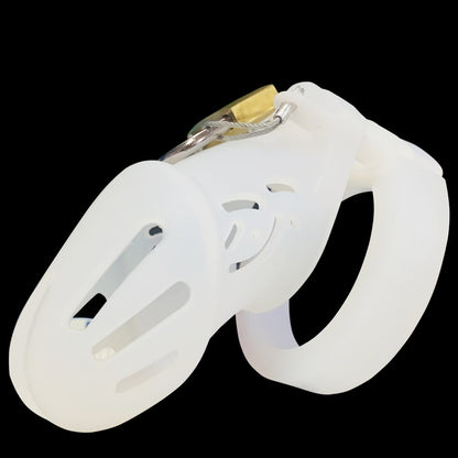 Silicone Colored Chastity Lock CB6000s - White - Short - image 0