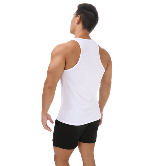 Man Deep V-neck Sexy Sleeveless Tops - image 0
