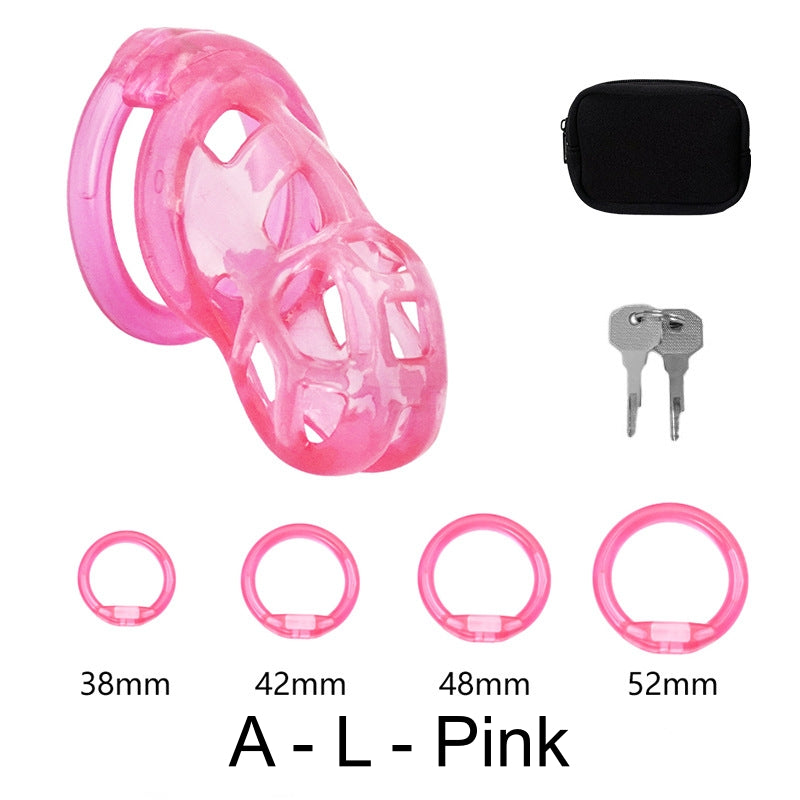 High Quallity TPE Chastity Cage - A - L - Pink - image 14