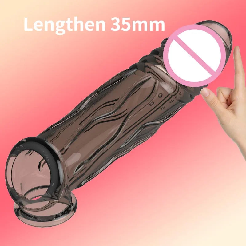 Penise Extender Enlargement Reusable Penise Sleeve - image 1