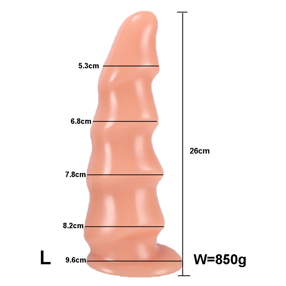 Big Layered Dildo  - Beige - L - image 7